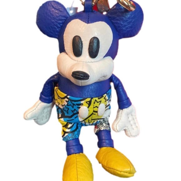 Disney Mickey Mouse Leather Coach Key Fob - Picture 2 of 9